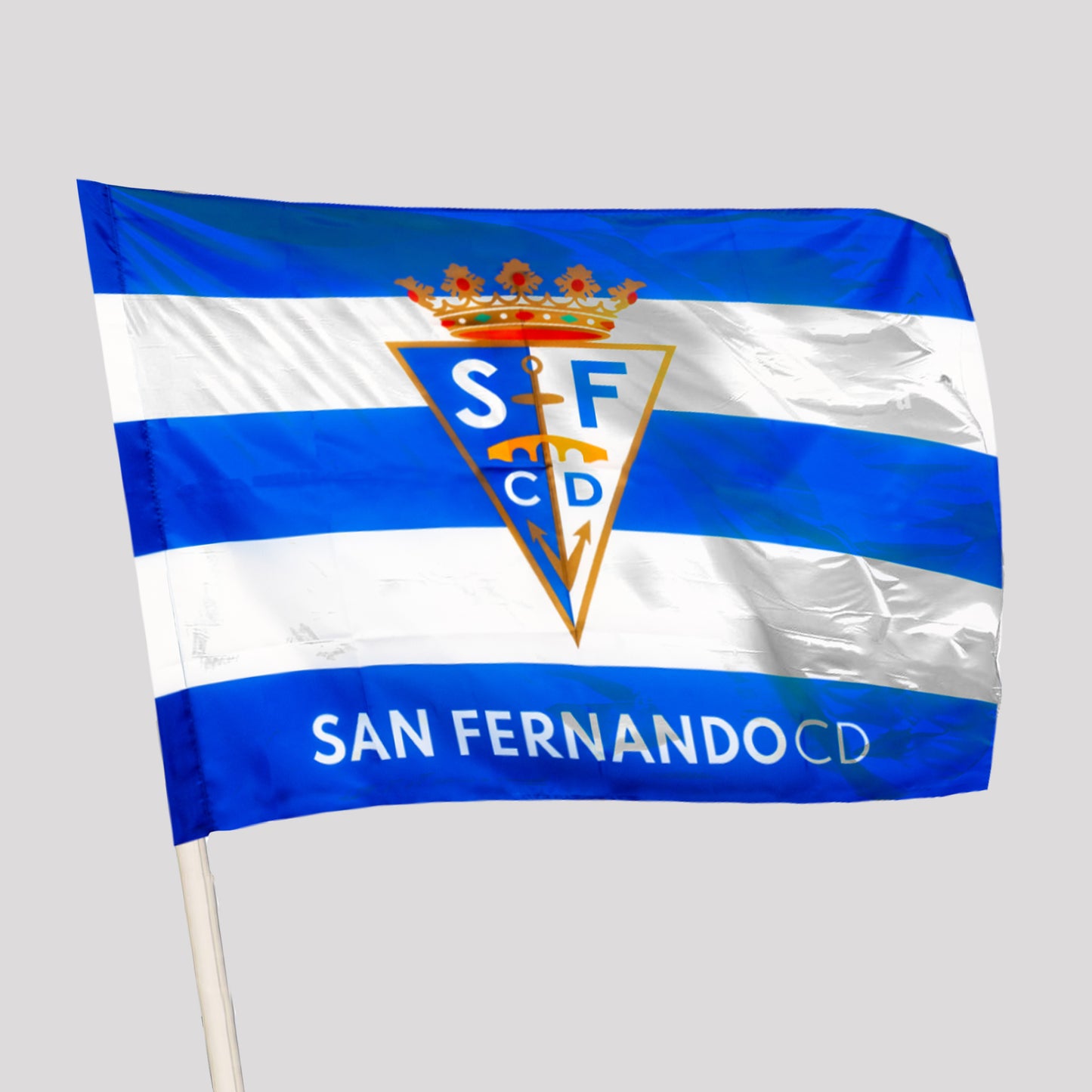 Bandera SFCD rayas blanca y azul