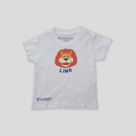 Camiseta Niños "Lino Azulino" Blanca